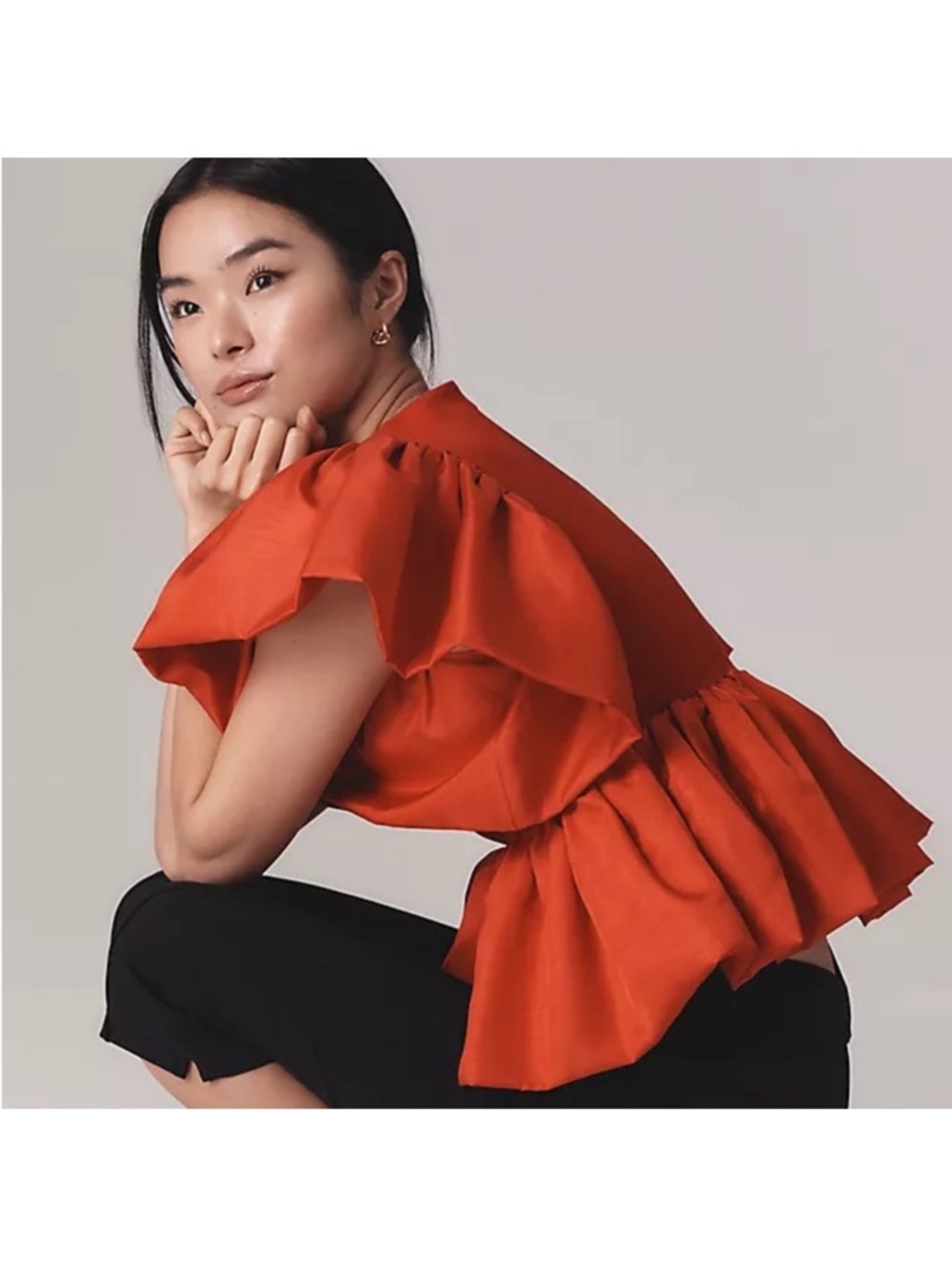 NWT Sunday in Brooklyn
Anthropologie Red Short Sleeve
Babydoll Top Small M - Picture 4 of 7